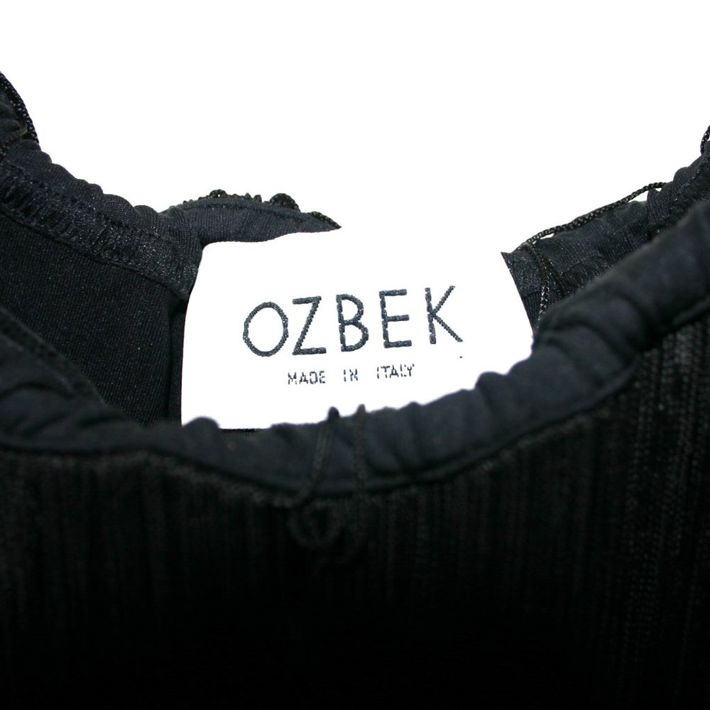 OZBEK Black Fringe Cocktail/Party Dress Made in Italy Size 6 Vintage Worn Once - Picture 2 of 12